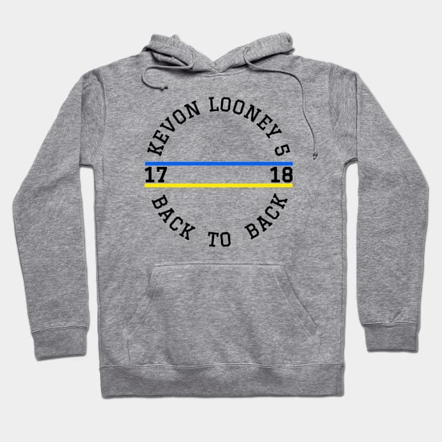 Kevon Looney 5 Back to Back Championship 2017 -2018 white Hoodie by Traditional-pct